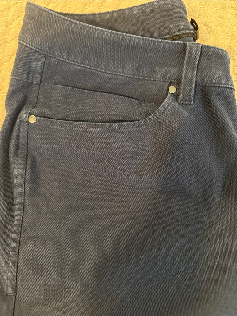 lululemon athletica Navy Men's Pants/jean like material with Button Waist - Picture 5 of 6
